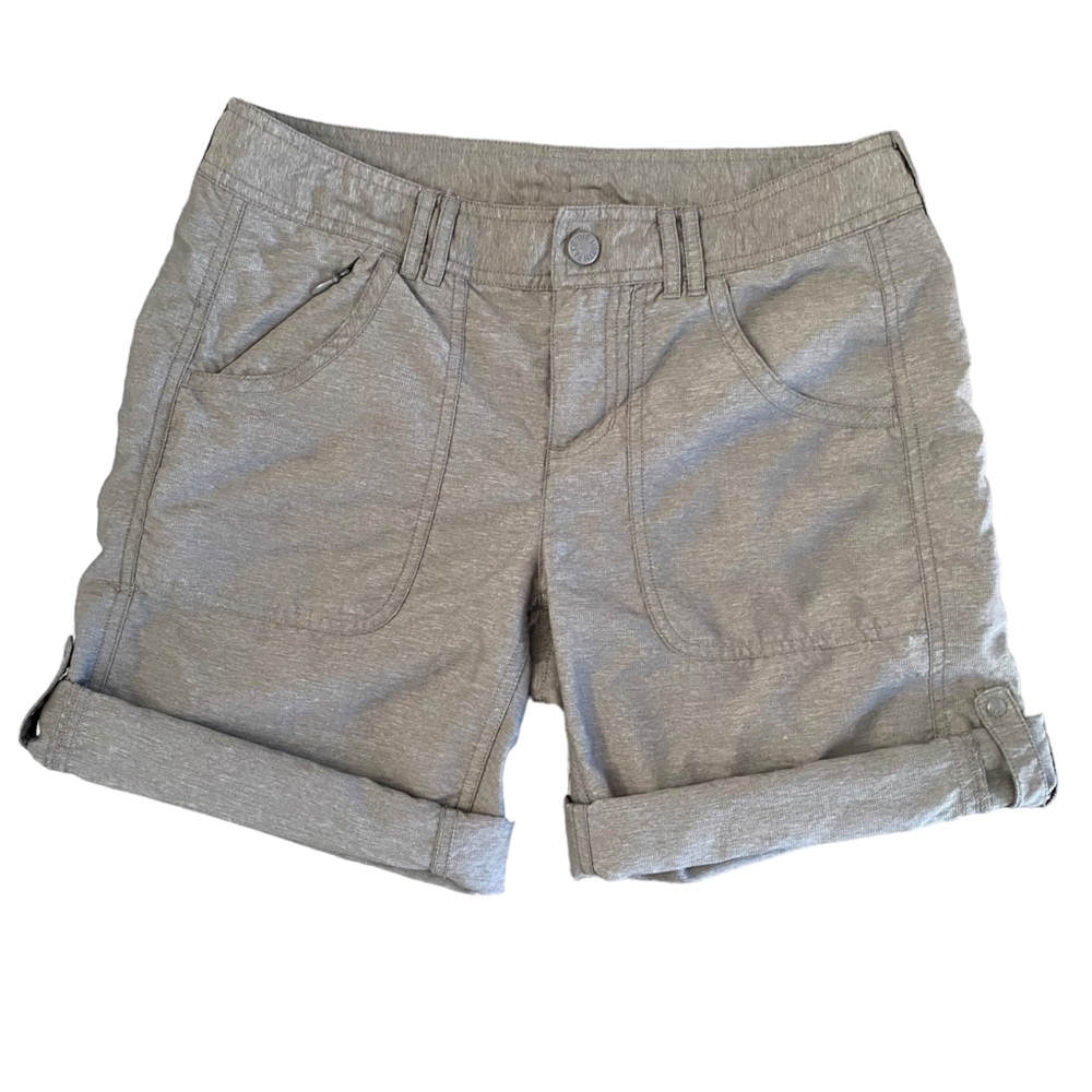 North Face Heather Brown Adjustable Hem Nylon Blend Shorts 4 - Picture 5 of 16